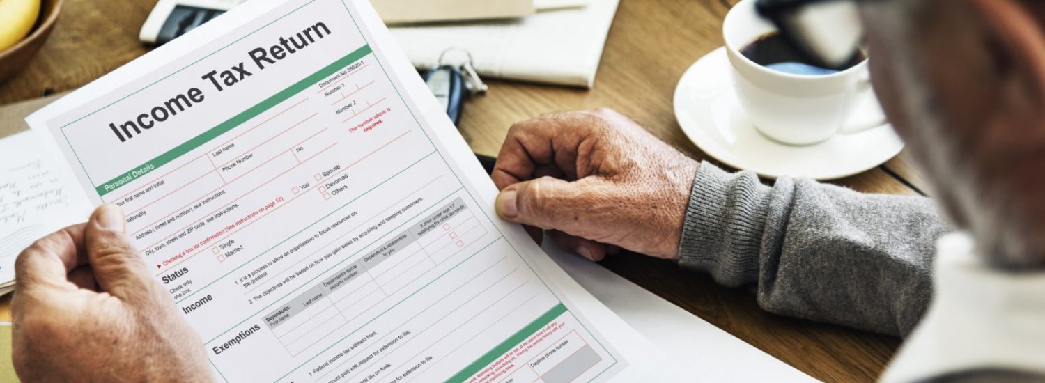 Income Tax Return Deduction Refund Concept